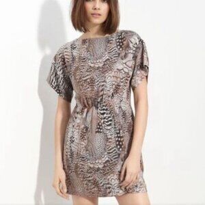 rag & bone DALMENY Silk Feather Print Dress - 2
